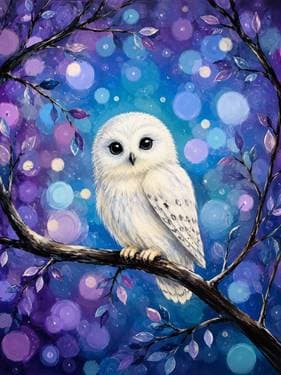 Winter Magic Owl - Paint Nite event in Saint-Jean-sur-Richelieu, QC