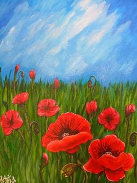 Wild Poppies - Paint Nite event in Duarte, CA