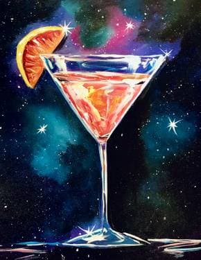 Cosmic Cosmo - Paint Nite event in Rancho Cordova, CA