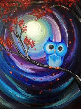 Owl Night Long - Paint Nite event in Woodland Hills, CA