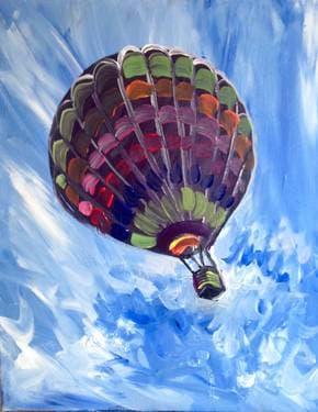 Rainbow Hot Air Balloon - Paint Nite event in Napa, CA