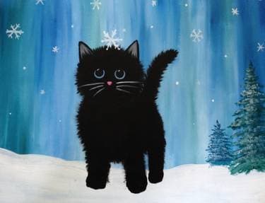 Winter Kitten - Paint Nite event in DECATUR, IL