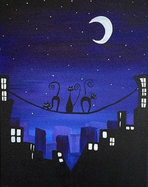 On the Cat Walk - Paint Nite event in Malden, MA
