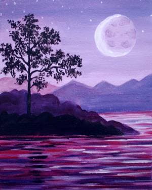 Violet Crescent Bay - Paint and sip event at Feral Public House - Heathen in Vancouver, WA - PaintNite.com