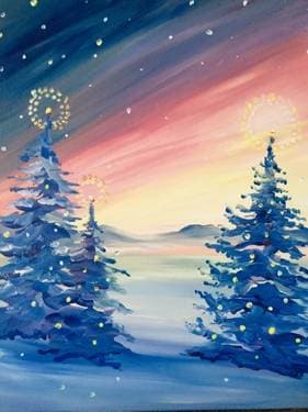 Winter Glow II - Paint Nite event in Mississauga, ON