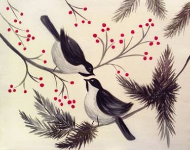 Chatting Chickadees - Paint Nite event in London, ON