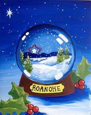 Star City Snow Globe - Paint Nite event in Roanoke, VA