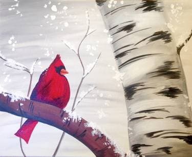 Snowy Bird - Paint Nite event in Toronto, ON