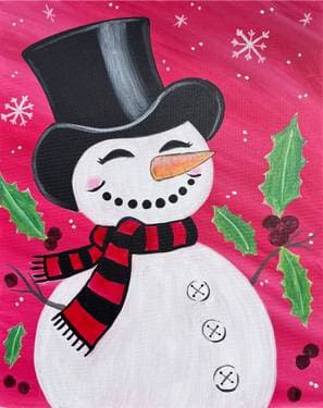Jolly Snowman - Paint Nite event in Gilroy, CA