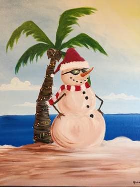 Holiday in the Sun - Paint Nite event in Los Gatos, CA