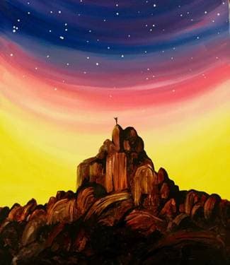 On Top of the World - Paint Nite event in Regina, SK
