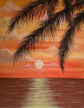 Hot Summer Sunset - Paint Nite event in Sandy , UT