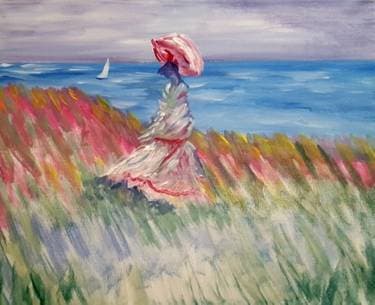 Monet's Parasol - Paint Nite event in Santa Rosa Ave, CA