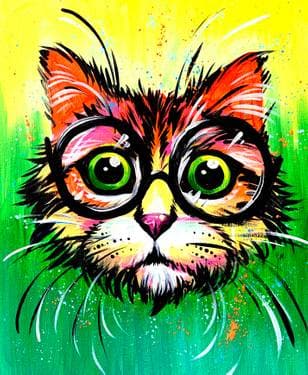 Wise Cat - Paint Nite event in Montreal, QC