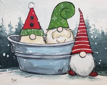 Festive Gnomes - Paint Nite event in Mesa, AZ