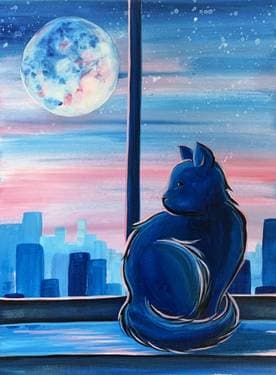 City Cat Sunrise - Paint Nite event in Napa, CA