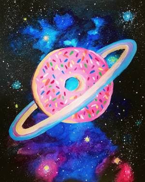 Deep Space Donut - Paint Nite event in Saskatoon, SK