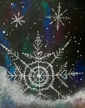 Magical Snowflake - Paint Nite event in BLOOMINGTON, IL