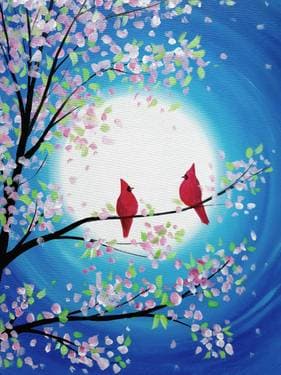 Cardinal Blooms - Paint Nite event in Sainte-Anne-de-Bellevue, QC