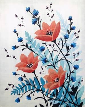 Fanciful Floral II - Paint Nite event in VANCOUVER, WA