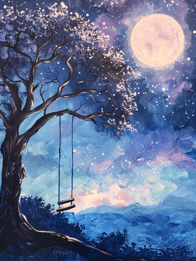 Moonlit Wishes - Paint Nite event in Brampton, ON