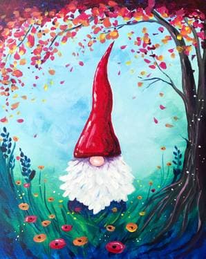 Gnome for Autumn - Paint Nite event in Santa Monica, CA