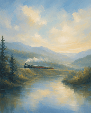 Mountain Train  - Paint Nite event in NAPA, CA