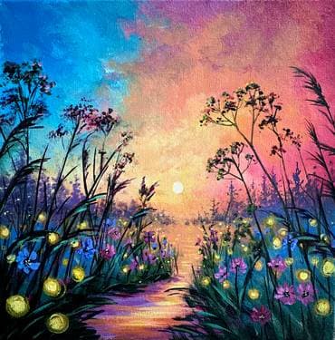Fireflies at Dusk - Paint Nite event in Calgary, AB
