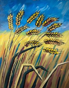 Harvest wheat - Paint Nite event in Regina, SK