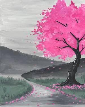 Path of Blossoms - Paint Nite event in Mississauga, ON