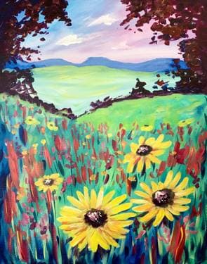Autumn Blossoms - Paint Nite event in Galt, CA