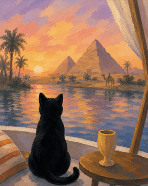 Cat in Egypt - Paint Nite event in Napa, CA
