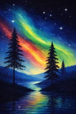 Aurora Dreams - Paint Nite event in Boucherville, QC