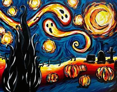 “Starry Ghosts” - Paint Nite event in Wakefield, QC