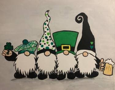 Lucky Gnomes - Paint and sip event at Kosmos in Leduc, AB - PaintNite.com