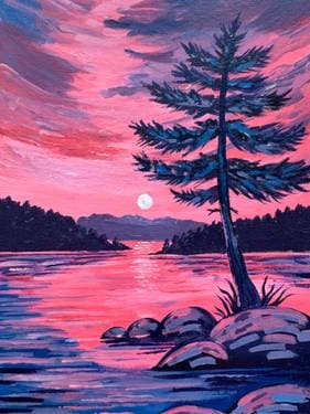 Pink Lake Dream - Paint Nite event in  Richmond Hill, ON