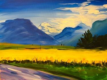 Mountain Dream - Paint Nite event in Calgary , AB