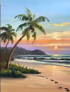 Palm Tree Heaven - Paint Nite event in Orangeville, ON