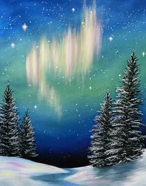 Winter Shimmer - Paint Nite event in Airdrie, AB