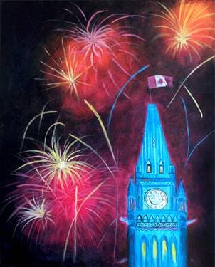 Celebrate Canada  - Paint Nite event in Toronto , ON
