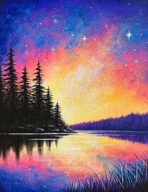Cosmic Skies - Paint Nite event in Aurora , IL