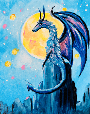Moonlight Dragon - Paint Nite event in Gilroy, CA