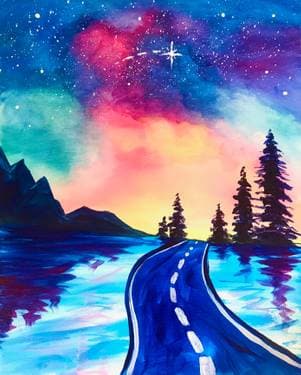 Road Trip Dreamer - Paint Nite event in Richmond, BC