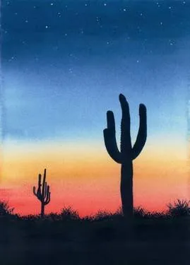 Cactus sunset 2 - Paint Nite event in Québec, QC