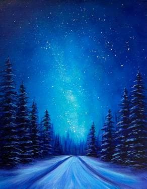 Winter Drive - Paint Nite event in Pasadena , CA