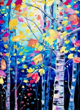 Birch Tree Dream - Paint Nite event in Sandy , UT