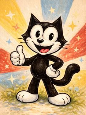 Vintage Black Cat - Paint Nite event in Fremont, CA