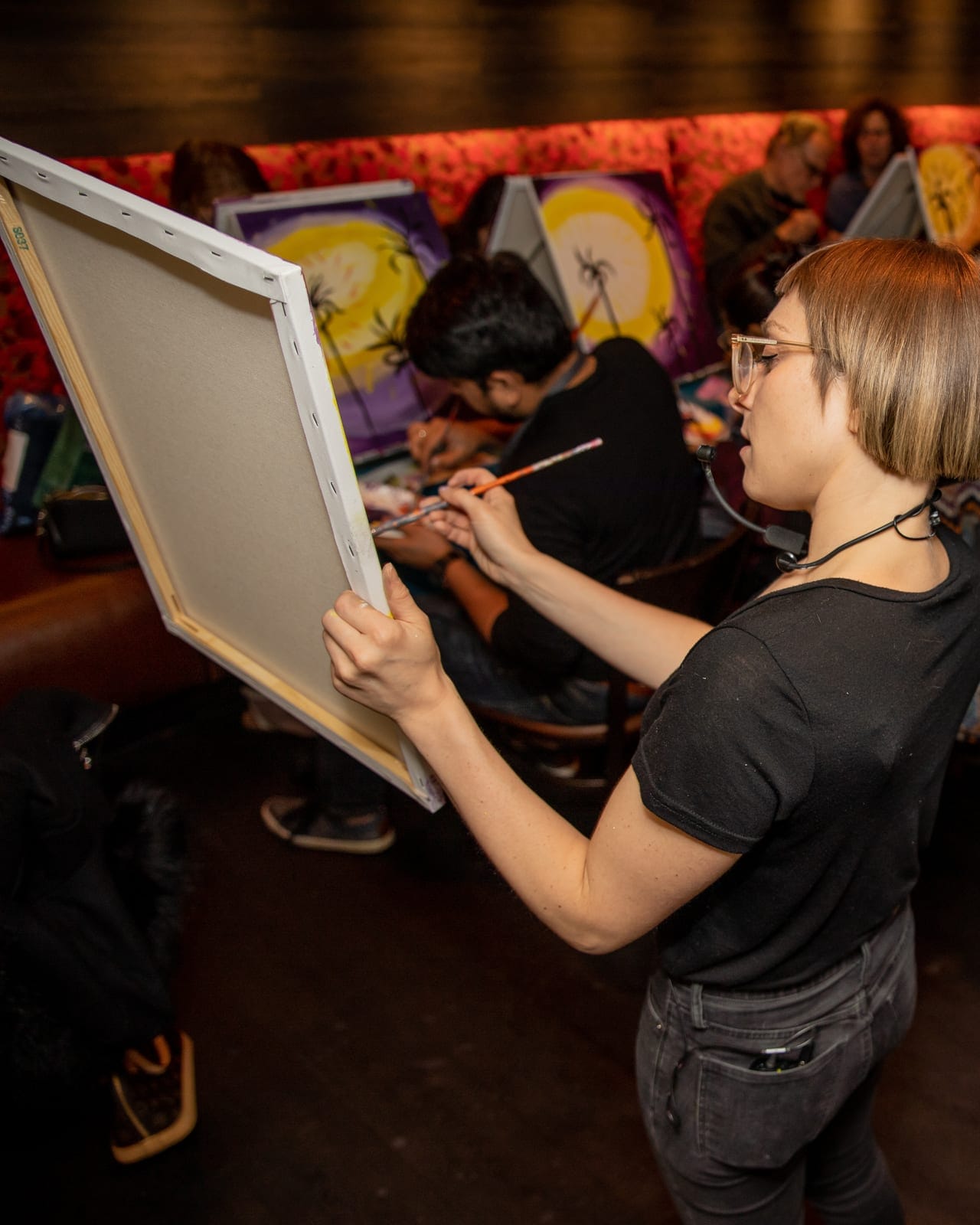 Paint Nite: Peaceful Pine Lake — sample photo from a paint nite event