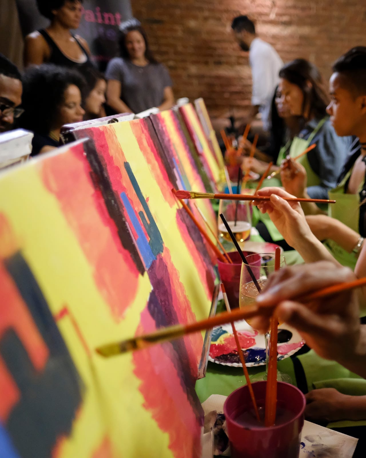 Paint Nite: A Night at Rainbow Pines — sample photo from a paint nite event