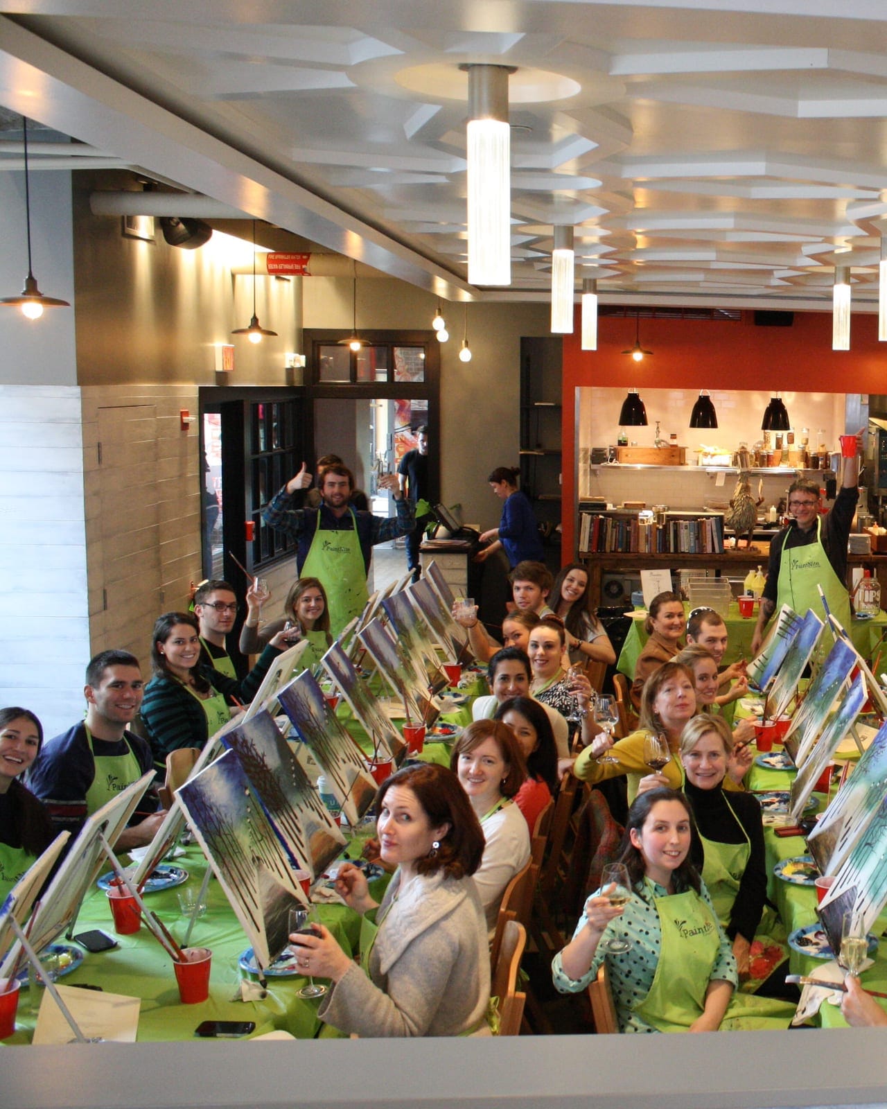 Paris Rain Painting Event in Ahwatukee Arizona — sample photo from a paint nite event